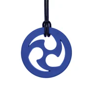 Gryzaki dla dzieci - Gryzak Terapeutyczny Naszyjnik ARK Ninja Star Granatowy - Bardzo Miękki - miniaturka - grafika 1