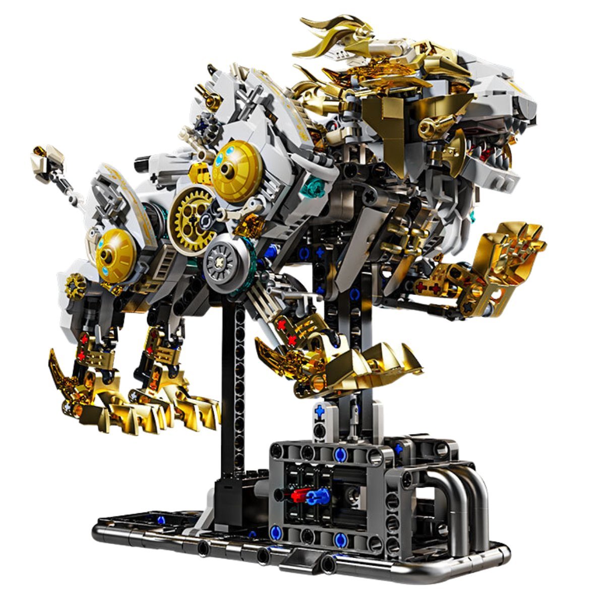 Klocki MJI 13090 – Mechaniczny Lew Technic LED, 1073 elementy – model kolekcjonerski