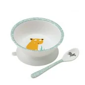 Miseczki i talerzyki dla dzieci - Miseczka Dla Dzieci Z Przyssawką I Łyżką, Seria Sawanna Maison Petit Jour - miniaturka - grafika 1