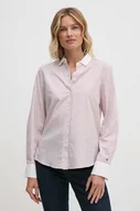 Koszule damskie - Tommy Hilfiger koszula bawełniana damska kolor różowy regular z kołnierzykiem klasycznym WW0WW42274 - miniaturka - grafika 1