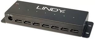 HUB USB LINDY USB 2.0 Metall Hub 7 Port mit Euro Netzteil 42794 - Huby USB - miniaturka - grafika 2