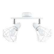 Lampy sufitowe - Biały druciany plafon dwupunktowy - A144-Elsa - miniaturka - grafika 1