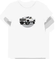 Koszulki i topy damskie - Koszulka damska biała z motywem Chevrolet Silverado HD L - miniaturka - grafika 1
