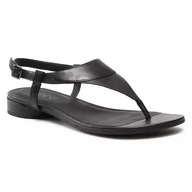 Sandały damskie - Ecco Sandały W Flat Sandal II 20842301001 Black - miniaturka - grafika 1