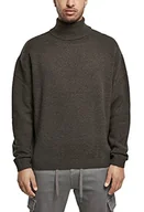 Bluzy męskie - Urban Classics Męska bluza oversized Roll Neck Sweater, Blackbird, 4XL - miniaturka - grafika 1