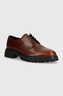Półbuty damskie - Vagabond Shoemakers półbuty skórzane JOHNNY 2.0 kolor brązowy na płaskim obcasie 5479-201-49 - miniaturka - grafika 1