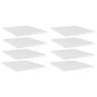 Meble modułowe i akcesoria - vidaXL Półki na książki, 8 szt., wysoki połysk, białe, 40x50x1,5 cm - miniaturka - grafika 1