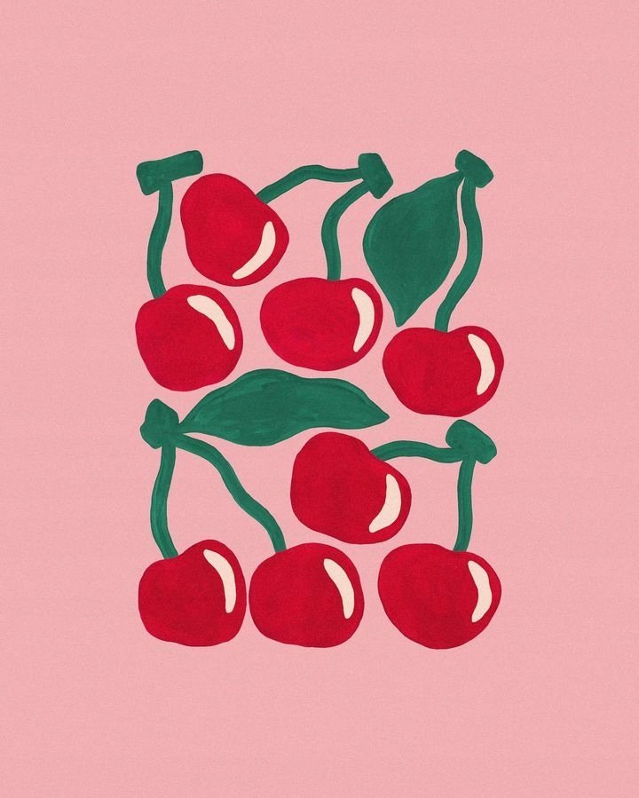PODKŁADKA POD MYSZ Z Nadrukiem 22x18 cm Cherry Wiśnie Owoc Tekst Prezent