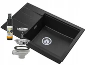 Zlewozmywaki - Granitan Zlew Granitowy Granit Ociekacz Syfon Chrom Louis - miniaturka - grafika 1