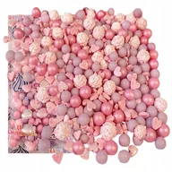 Dodatki do ciast w proszku - Posypka cukrowa ozdoby na tort perełki serce walentynki dekoracje 50g - miniaturka - grafika 1