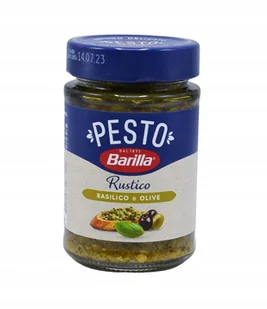 Barilla Pesto Rustico Bazylia I Oliwki Bruschetta 200G - Pasztet i przetwory mięsne - miniaturka - grafika 1