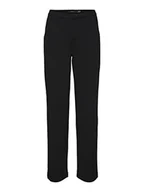 Spodnie damskie - VERO MODA Spodnie damskie z normalnym stanem, czarny, (XS) W / 30L - miniaturka - grafika 1