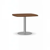 Stoły i stoliki do biura - B2B Partner Stolik konferencyjny Zeus II, szara noga, blat orzech 423243 - miniaturka - grafika 1