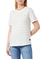 Koszulki i topy damskie - G-STAR RAW Koszulka damska Regular Fit Stripe R T Wmn, Multicolor (White/Iceberg Green Stripe C483-d168), XS - miniaturka - grafika 1