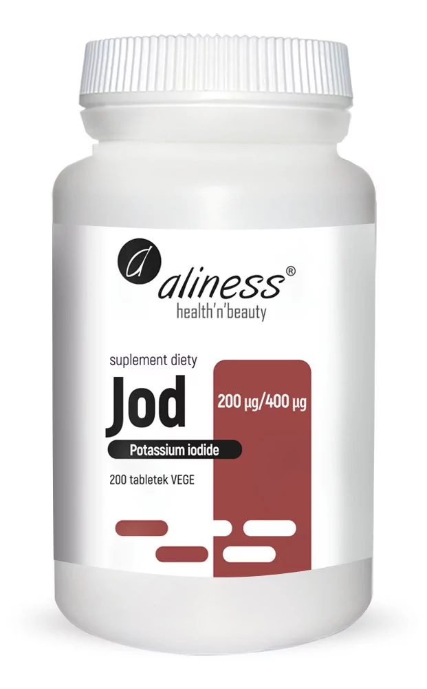 Aliness Jod (Jodek Potasu) 200 g / 400 g 200 Tabletek VEGE ALI-173