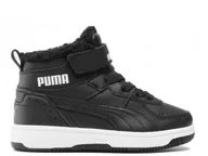Buty dla dziewczynek - Buty dziecięce Puma 37547901 REBOUND JOY FUR PS Czarne - miniaturka - grafika 1
