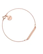 Bransoletki - Bransoletka z chropowatą blaszką z różowego złota - miniaturka - grafika 1