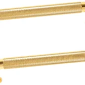 Zawiasy, okucia i inne akcesoria - Klamki do drzwi kuchennych w stylu vintage, rozstaw otworów 192 mm, 2 sztuki (lśniące złoto) - miniaturka - grafika 1