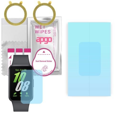 2x folia ochronna hydrożelowa do Samsung Galaxy Fit3 Fit 3 - apgo HD HQ FLEX Smartwatch Hydrogel Protection Ochrona na ekran smartwatcha