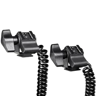 Walimex Pro 2-fach Spiral-Blitzkabel Panasonic 17647 - Kable do lamp błyskowych - miniaturka - grafika 1