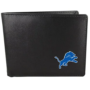 NFL Siskiyou sportowy męski Detroit Lions dwuskładany portfel jeden rozmiar czarny - Portfele - miniaturka - grafika 1