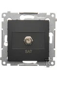 Gniazdka elektryczne - Kontakt Simon Simon 54 Gniazdo antenowe SAT pojedyncze (moduł). Do instalacji indywidualnych czarny mat DASF1.01/49 DASF1.01/49 - miniaturka - grafika 1