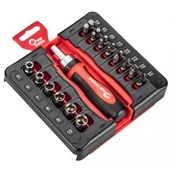 Śrubokręty - Końcówki wkrętakowe i nasadki z uchwytem, 23 szt. - miniaturka - grafika 1