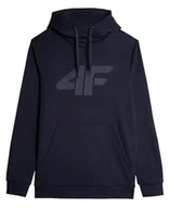 Bluzy męskie - Bluza męska 4F Sportowa z kapturem Granatowa - miniaturka - grafika 1