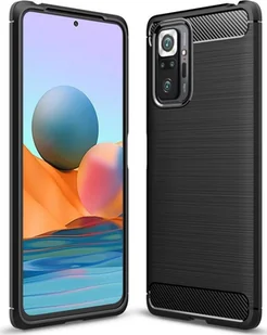 Tech-Protect Etui Tpucarbon do Xiaomi Redmi Note 10 Pro Black - Etui i futerały do telefonów - miniaturka - grafika 1