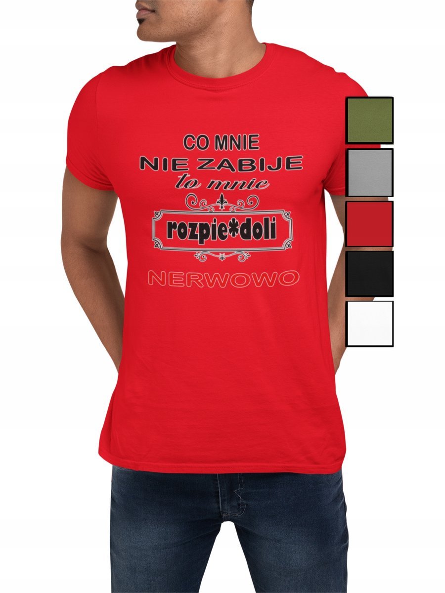 KOSZULKA T-SHIRT MĘSKA PREZENT DLA NIEGO WALENTYNKI ŚMIESZNE NAPISY - XXL