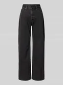 Spodnie damskie - Jeansy o kroju boyfriend fit z 5 kieszeniami - miniaturka - grafika 1