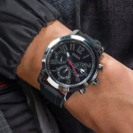 Zegarki męskie - Guess Parker zegarek męski na pasku czarny GW0708G1 - miniaturka - grafika 1