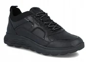 Sneakersy damskie - Czarne, skórzane sneakersy damskie Geox Spherica C - miniaturka - grafika 1