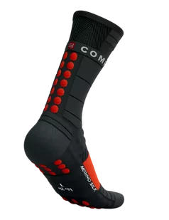 COMPRESSPORT Skarpetki biegowe zimowe PRORACING SOCKS WINTER black/high risk red - Skarpetki sportowe męskie - miniaturka - grafika 3