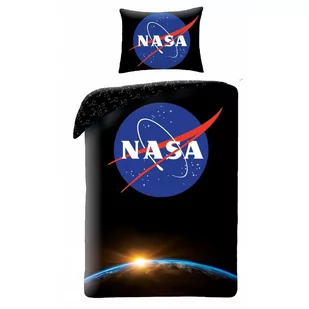 Halantex Pościel bawełniana licencyjna NASA 140x200 ns-4051bl - Pościel dla dzieci - miniaturka - grafika 1