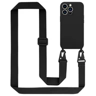 Etui i futerały do telefonów - Łańcuszek Etui Do Apple iPhone 14 PRO Pokrowiec w LIQUID CZARNY Silicone TPU Obudowa Ochronny Cadorabo - miniaturka - grafika 1