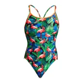 Stroje kąpielowe - FUNKITA Strój kąpielowy damski jednoczęściowy DIAMOND BACK ONE PIECE jungle bungle - miniaturka - grafika 1
