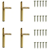 Zawiasy, okucia i inne akcesoria - sztuki nowoczesnych żelaznych nóg meblowych, wymiennych nóg do sofy ze śrubami do stołu, łóżka i szafki, w kolorze złotym - 13 cm - miniaturka - grafika 1