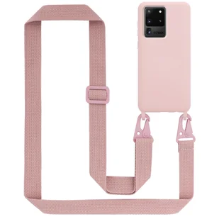 Etui ochronne Cadorabo do Samsung Galaxy S20 ULTRA w kolorze różowym etui na telefon komórkowy z regulowaną długością paska na sznurku - Etui i futerały do telefonów - miniaturka - grafika 1