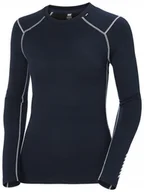 Pozostała odzież narciarska - Koszulka termoaktywna Helly Hansen W LIFA Merino Midweight Crew - navy - M - miniaturka - grafika 1