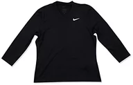 Koszulki i topy damskie - NIKE Damski T-shirt W NKCT VCTRY DF UV top 3/4 SLV, czarny/biały, S - miniaturka - grafika 1