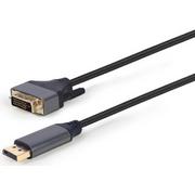 Kable komputerowe i do monitorów - Gembird KABEL DISPLAYPORT (M) ->DVI (M) 24+1PIN 4K, 1.8M CC-DPM-DVIM-4K-6 - miniaturka - grafika 1