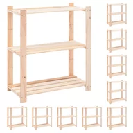 Szafy i regały magazynowe - vidaXL Regały z 3 półkami, 10 szt., 80x38x90 cm, sosna, 150 kg 8719883854755 - miniaturka - grafika 1