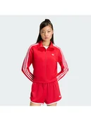 Bluzy damskie - adidas Bluza Firebird Classic KQ6529 Czerwony Regular Fit - miniaturka - grafika 1