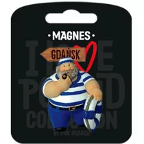 PAN DRAGON Magnes I love Poland Gdańsk ILP-MAG-E-GD-37 - Magnesy - miniaturka - grafika 1