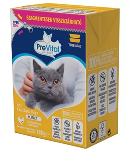 Prevital Tetra Recart - Kawałki Z Wątróbką Z Kurczaka W Galaretce - Mokra karma dla kotów Prevital Tetra Recart - Kawałki Z Wątróbką Z Kurczaka W Galaretce - Mokra karma dla kotów - miniaturka - grafika 1