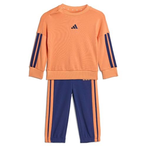 adidas uniseks-baby ESSENTIALS JOGGER, Dusky Orange/dark blue, 9-12 Months