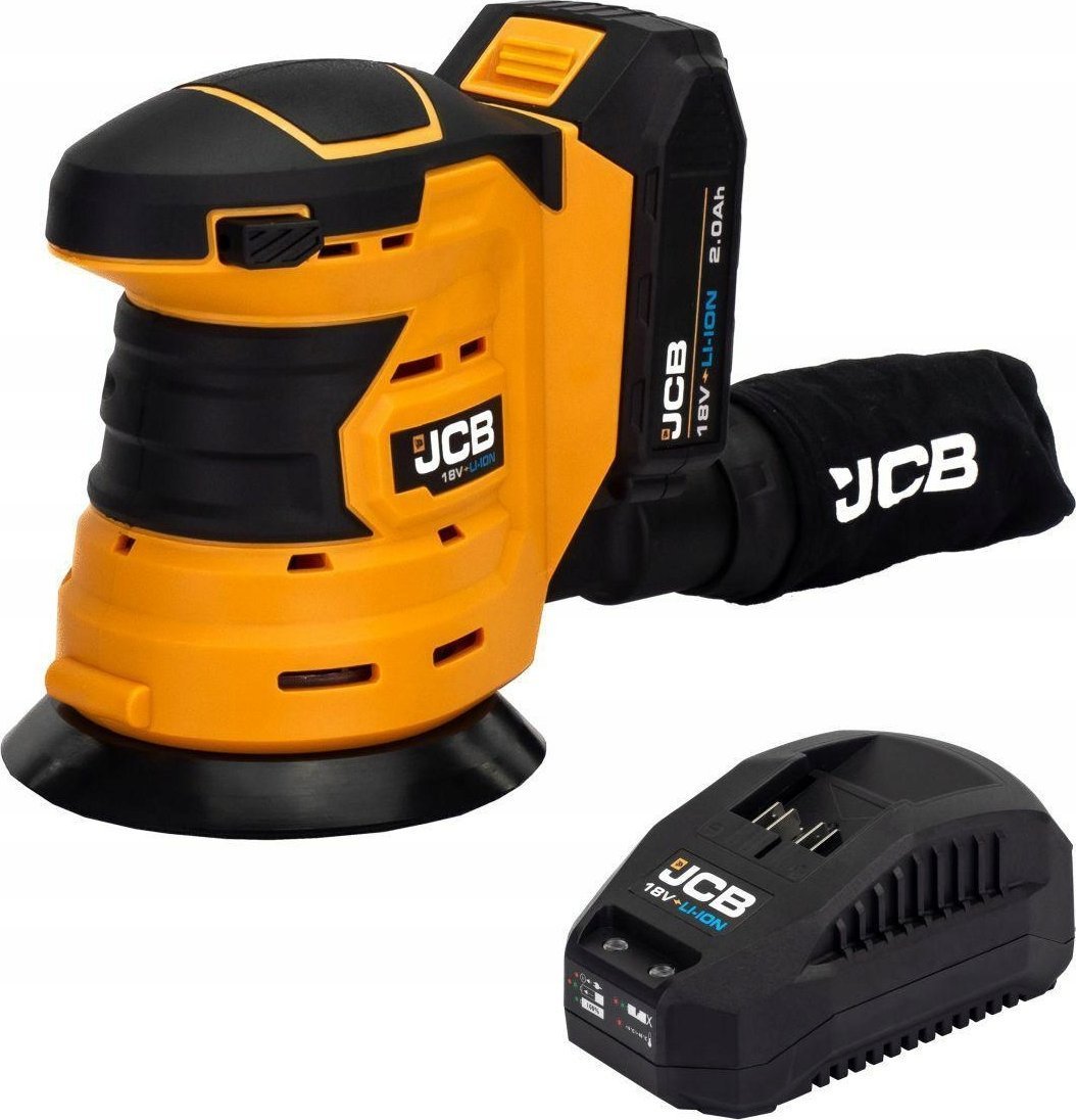 JCB SZLIFIERKA MIMOŚRODOWA 18V 125mm 1x2,0Ah TORBA