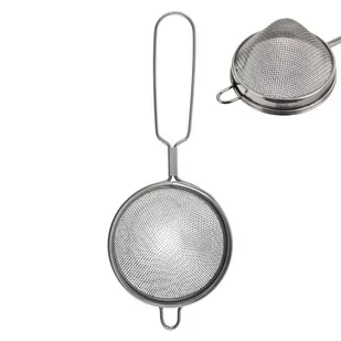 Orion Sitko kuchenne podwójne stalowe zaparzacz do zaparzania parzenia herbaty ziół z uchwytem 9,5 cm O-124475 + O-124475 - Zaparzacze i kawiarki - miniaturka - grafika 1