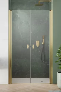 Radaway Nes DWD I Brushed Gold drzwi wnękowe 80cm szczotkowane złoto 10027080-99-01 - Akcesoria do armatury i ceramiki - miniaturka - grafika 1
